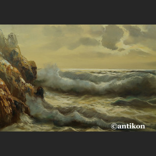 Obraz morze olejny na płótnie marynistyka 