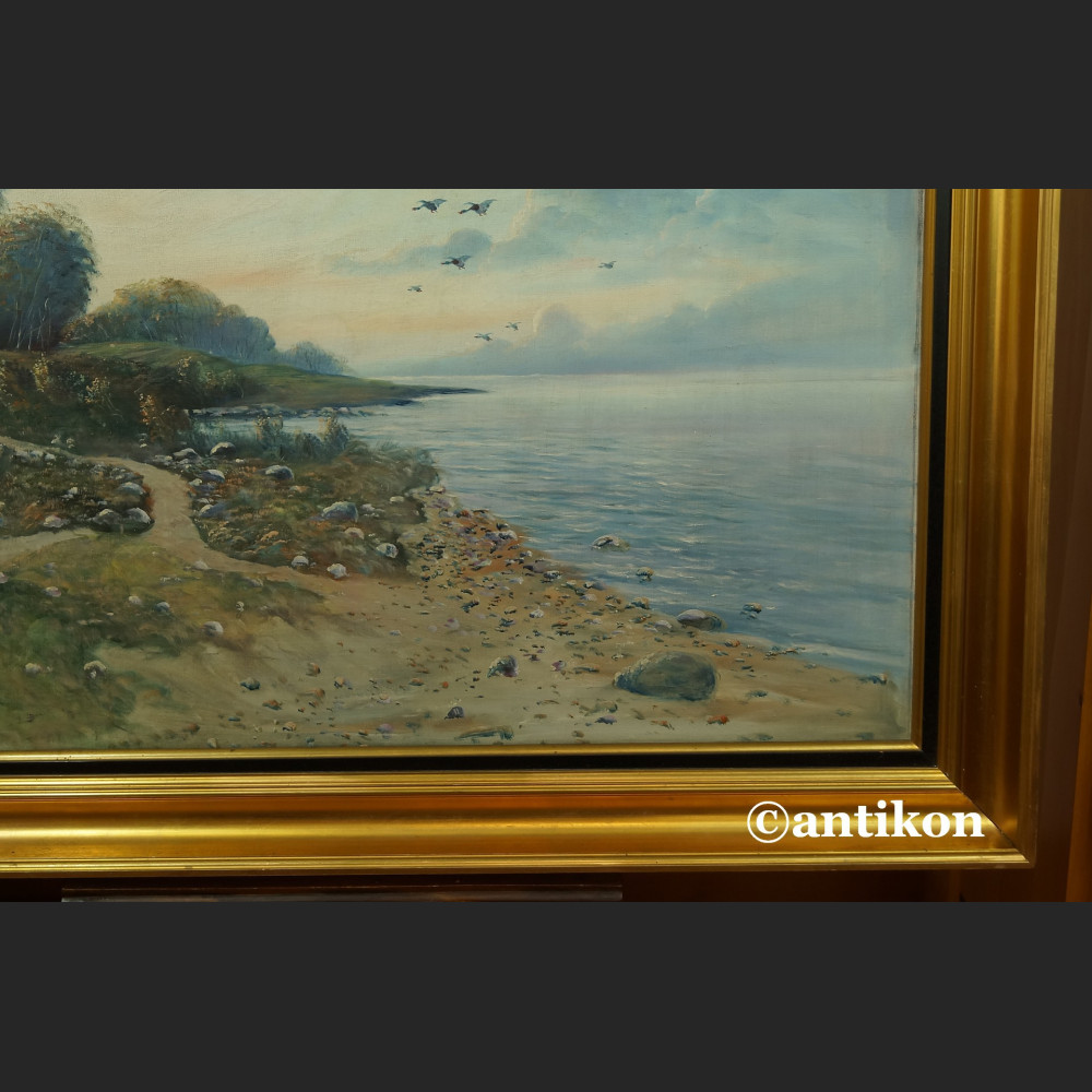 Pejzaż brzeg jeziora duży do salonu 