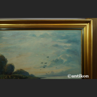 Pejzaż brzeg jeziora duży do salonu 