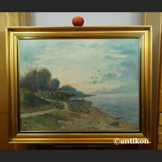 Pejzaż brzeg jeziora duży do salonu