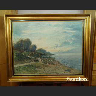 Pejzaż brzeg jeziora duży do salonu 