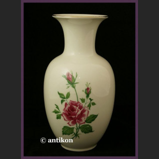 ŚLICZNY DUŻY PORCELANOWY WAZON Z RÓŻAMI ŚLICZNY DUŻY PORCELANOWY WAZON Z RÓŻAMI