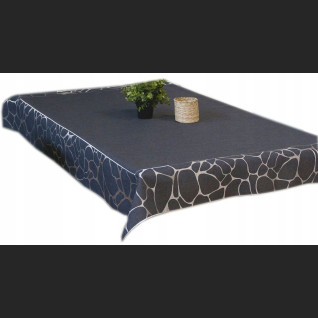 Obrus nowoczesny grafitowy z haftem 130 x 180 na większy stół Obrus nowoczesny grafitowy z haftem 130 x 180 na większy stół