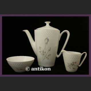 Art deco porcelanowy komplet stołowy ręcznie malowana zastawa 