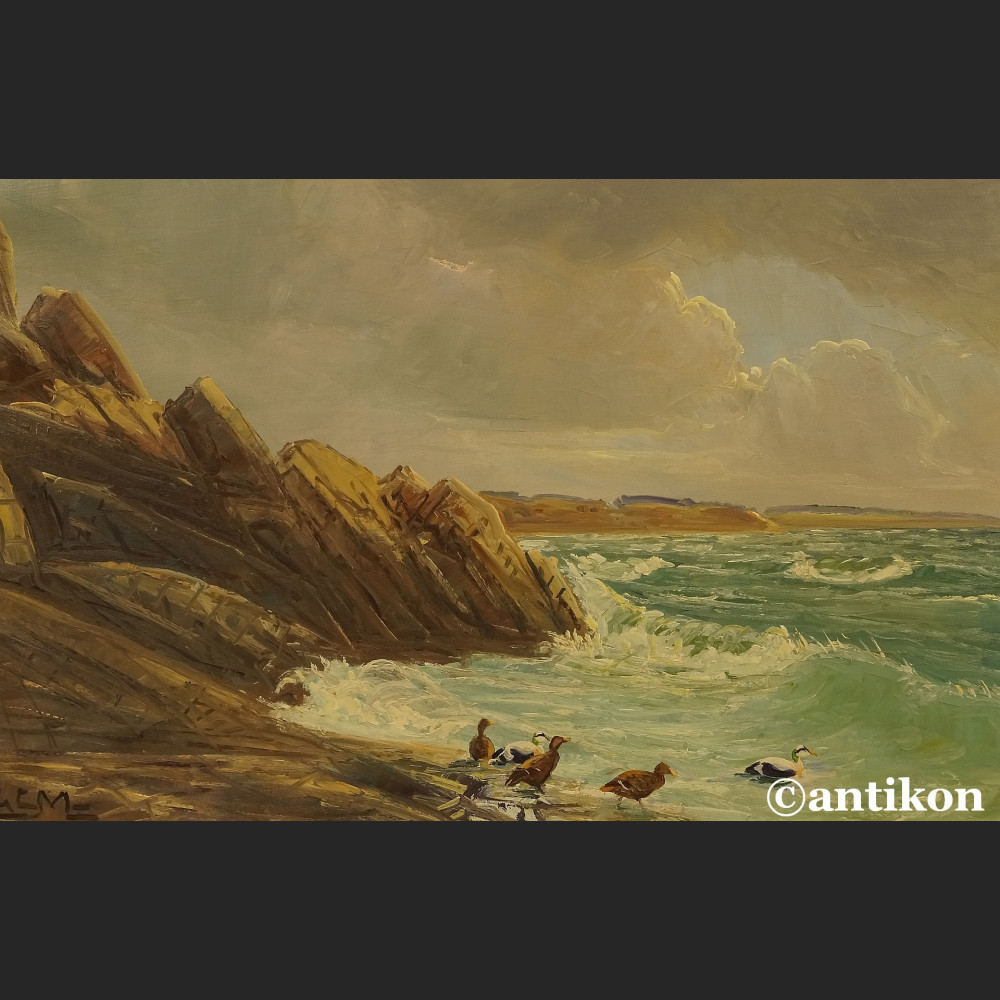 Malarstwo marynistyczne morze z klifem obraz olejny  Malarstwo marynistyczne morze z klifem obraz olejny