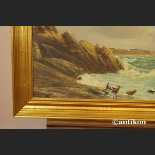 Malarstwo marynistyczne morze z klifem obraz olejny  Malarstwo marynistyczne morze z klifem obraz olejny