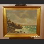 Malarstwo marynistyczne morze z klifem obraz olejny