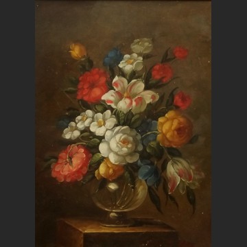 Obraz kwiaty w wazonie na płótnie
