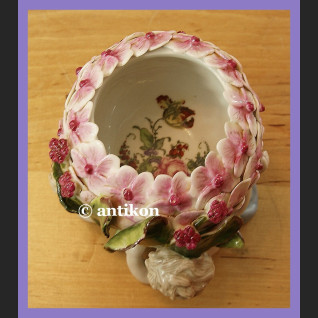 ŚLICZNY PORCELANOWY WAZON DONICZKA SECESJA