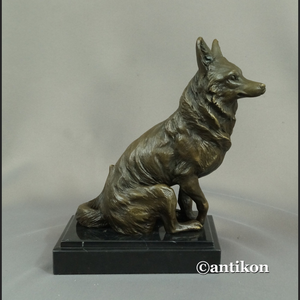 Lis rzeźba z brązu prezent dla myśliwego Lis rzeźba z brązu prezent dla myśliwego