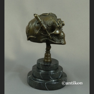 Steampunk Czaszka z brązu Figurka 
