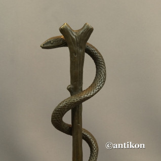 Laska Eskulapa z prawdziwego brązu prezent dla lekarza  Laska Eskulapa z prawdziwego brązu prezent dla lekarza