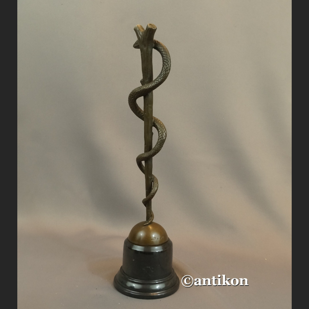 Laska Eskulapa z prawdziwego brązu prezent dla lekarza  Laska Eskulapa z prawdziwego brązu prezent dla lekarza