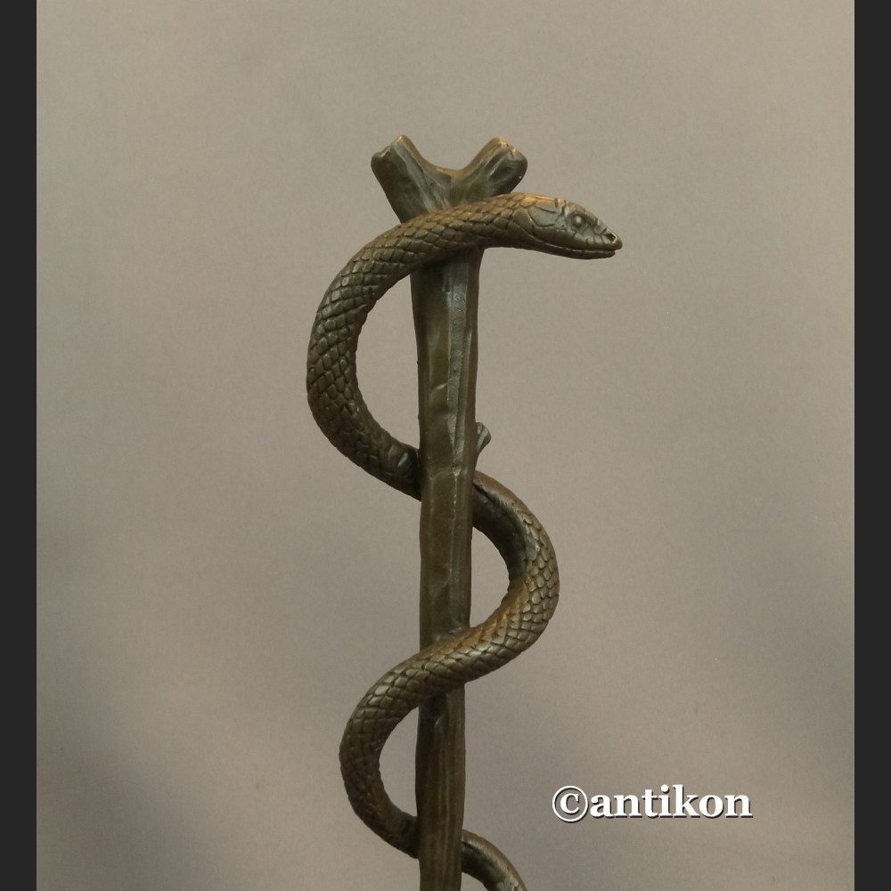 Laska Eskulapa z prawdziwego brązu prezent dla lekarza  Laska Eskulapa z prawdziwego brązu prezent dla lekarza