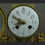 Zegar kominkowy antyki z przystawkami stary z onyksu