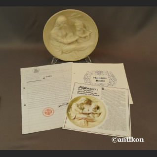 Relief  alabastrowy z Włoch Madonna Beata 