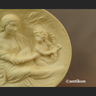 Relief  alabastrowy z Włoch Madonna Beata 