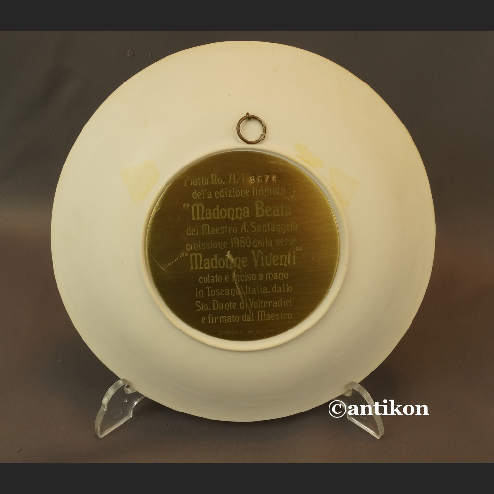 Relief  alabastrowy z Włoch Madonna Beata 