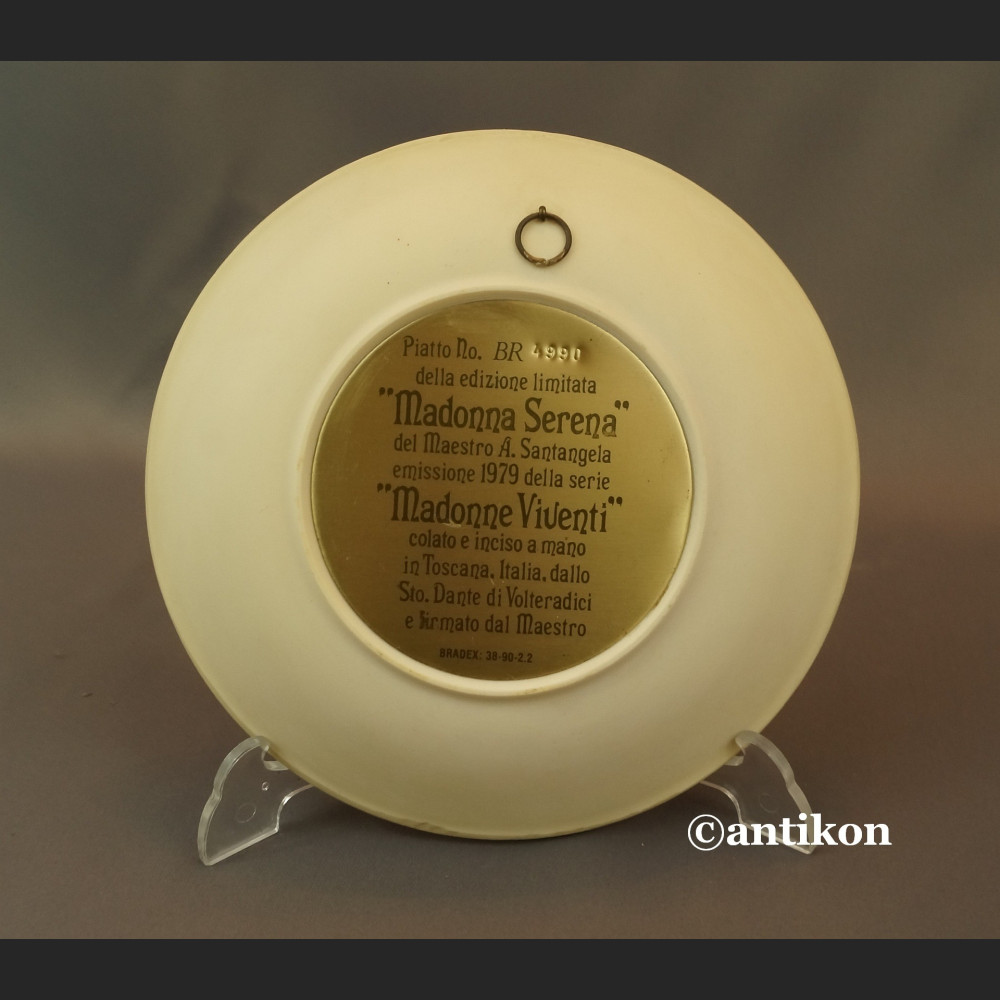 Madonna Serena z Dzieciątkiem toskańskie alabastrowe reliefy  Madonna Serena z Dzieciątkiem toskańskie alabastrowe reliefy