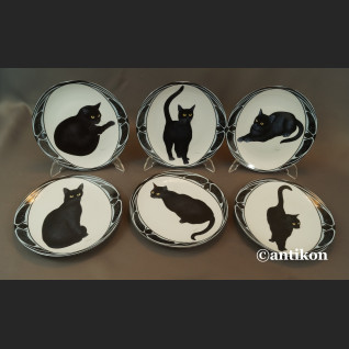 Talerze z kotami kolekcjonerskie Mruczenie Kota 