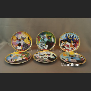 Talerze z kotami cała kolekcja wg  Rosina 