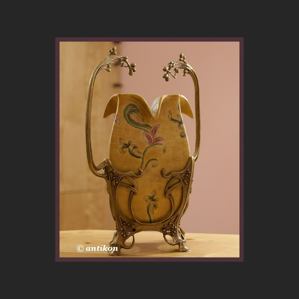 UNIKAT PRZEPIĘKNY OGROMNY SECESYJNY WAZON KWIAT