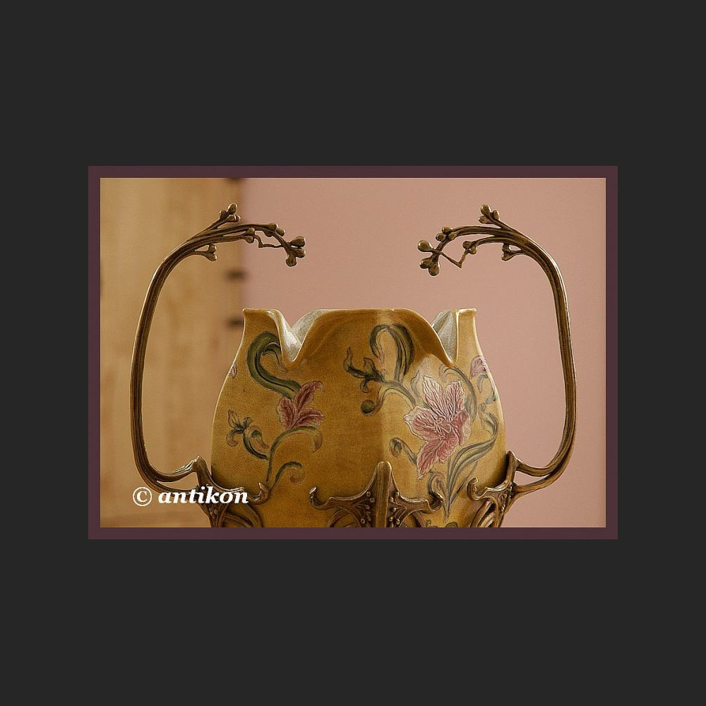 UNIKAT PRZEPIĘKNY OGROMNY SECESYJNY WAZON KWIAT