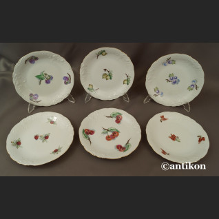 Talerze Wawel z owocami porcelana polska 