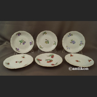 Talerze Wawel z owocami porcelana polska 