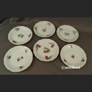 Talerze Wawel z owocami porcelana polska 