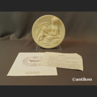 Włoski relief  Madonna z certyfikatem 