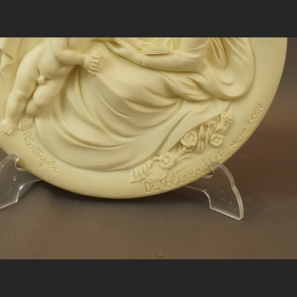 Włoski relief Madonna z certyfikatem Włoski relief Madonna z certyfikatem