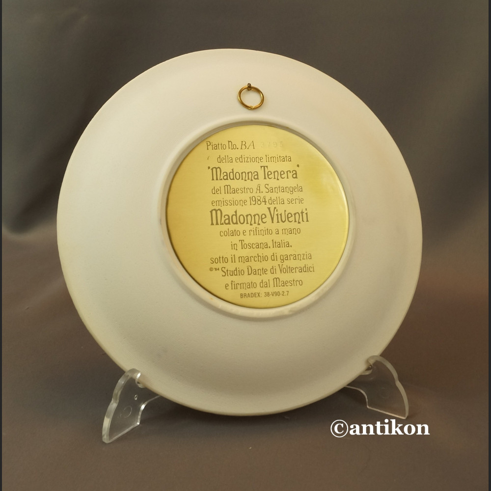 Włoski relief Madonna z certyfikatem Włoski relief Madonna z certyfikatem