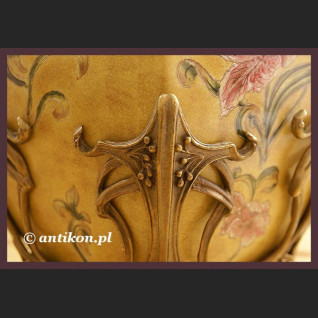 UNIKAT PRZEPIĘKNY OGROMNY SECESYJNY WAZON KWIAT