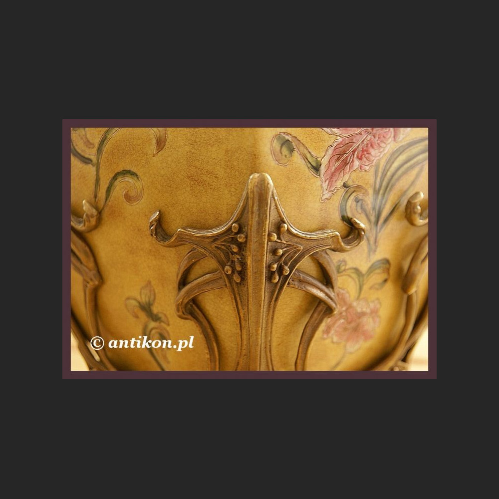 UNIKAT PRZEPIĘKNY OGROMNY SECESYJNY WAZON KWIAT