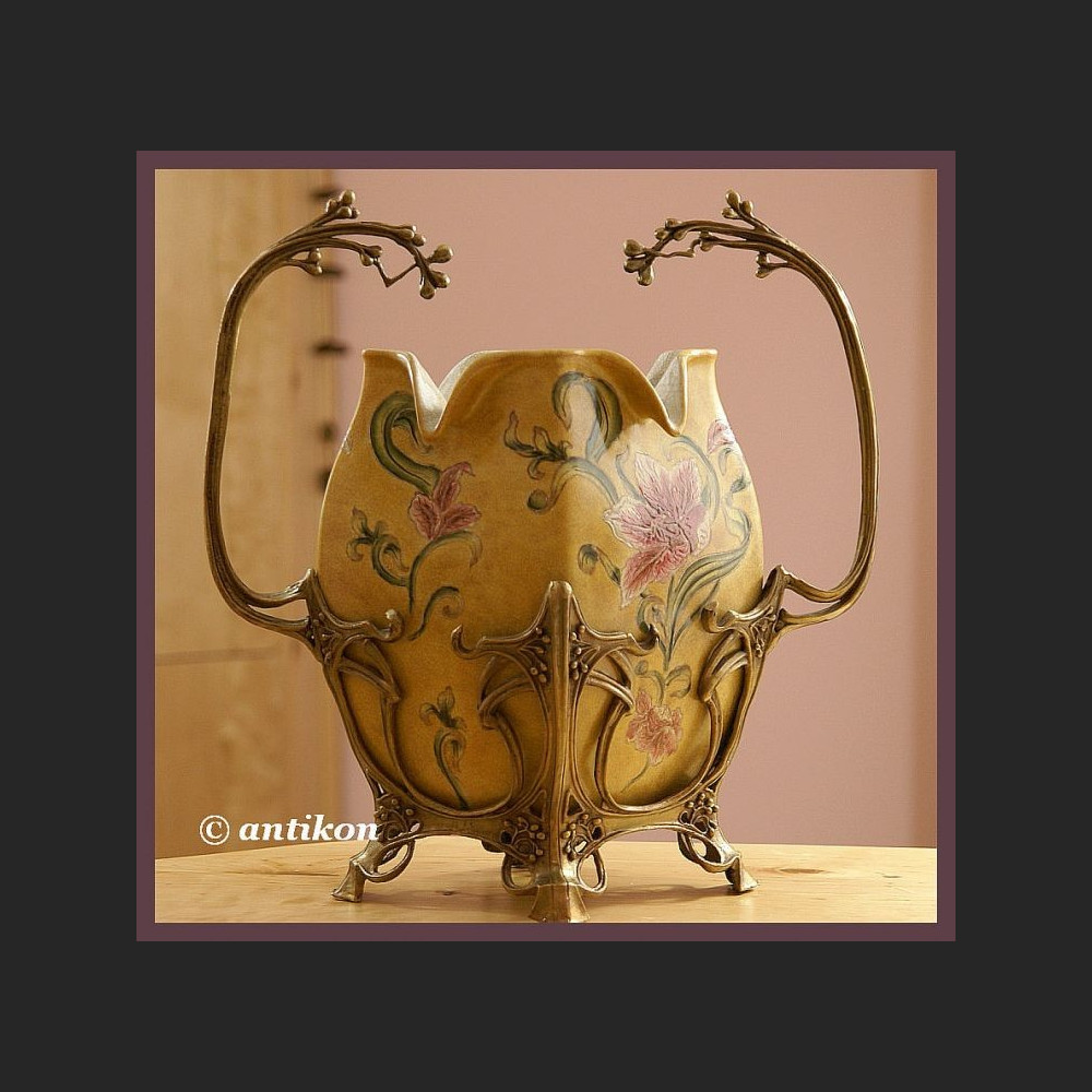 UNIKAT PRZEPIĘKNY OGROMNY SECESYJNY WAZON KWIAT