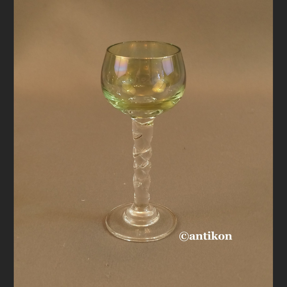 Kieliszki do likieru iryzowane luksusowy komplet stare szkło 