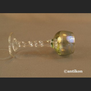 Kieliszki do likieru iryzowane luksusowy komplet stare szkło 