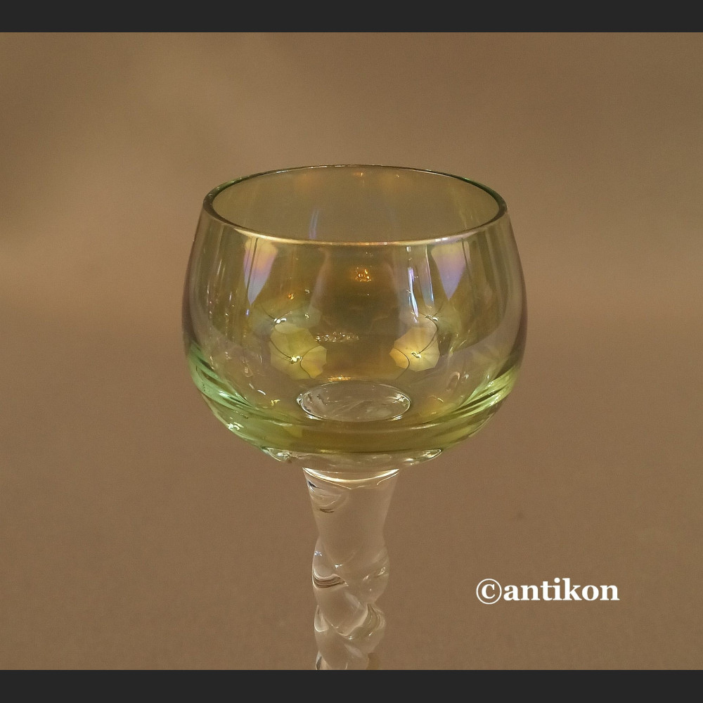 Kieliszki do likieru iryzowane luksusowy komplet stare szkło 