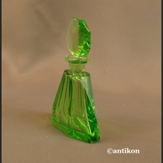 Art deco zielone szkło butelki Art deco zielone szkło butelki