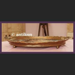 WSPANIAŁA OGROMNA TACA Z BRĄZEM SECESJA