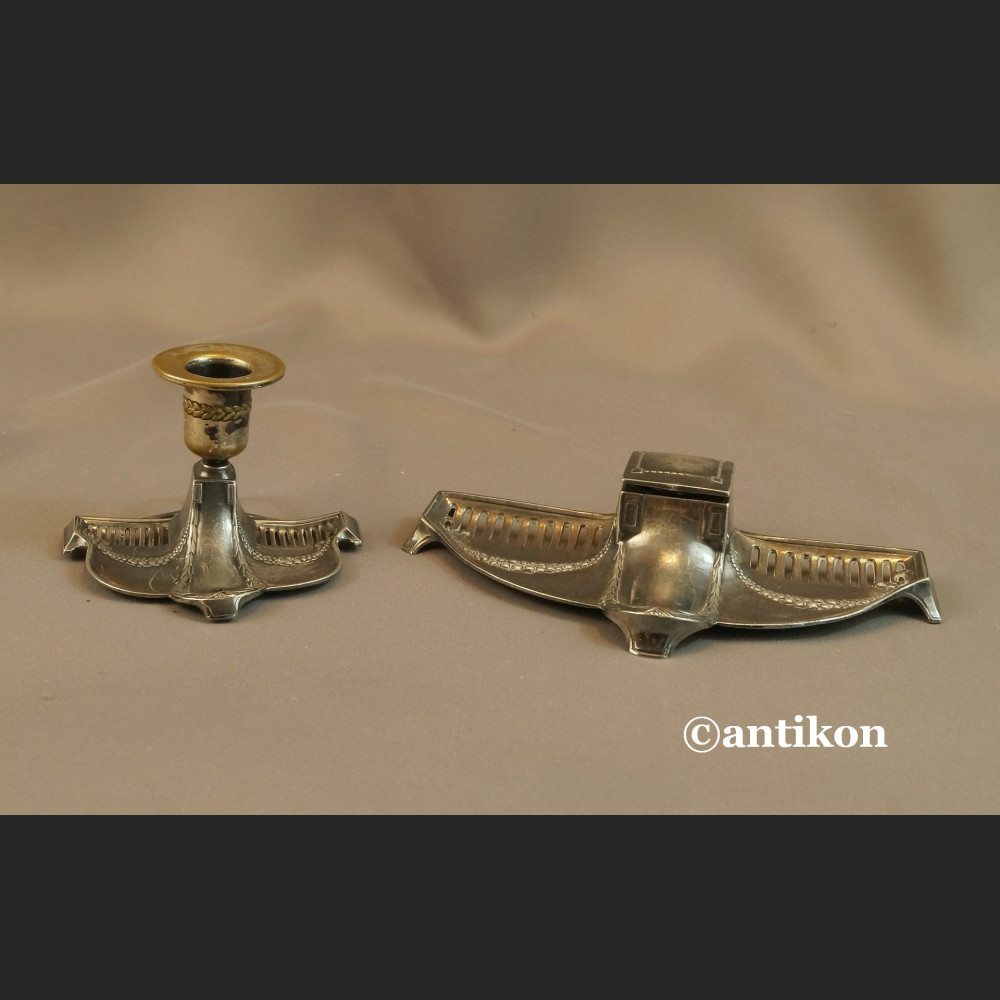 Kałamarz stary WMF secesyjny srebrzony Kałamarz stary WMF secesyjny srebrzony