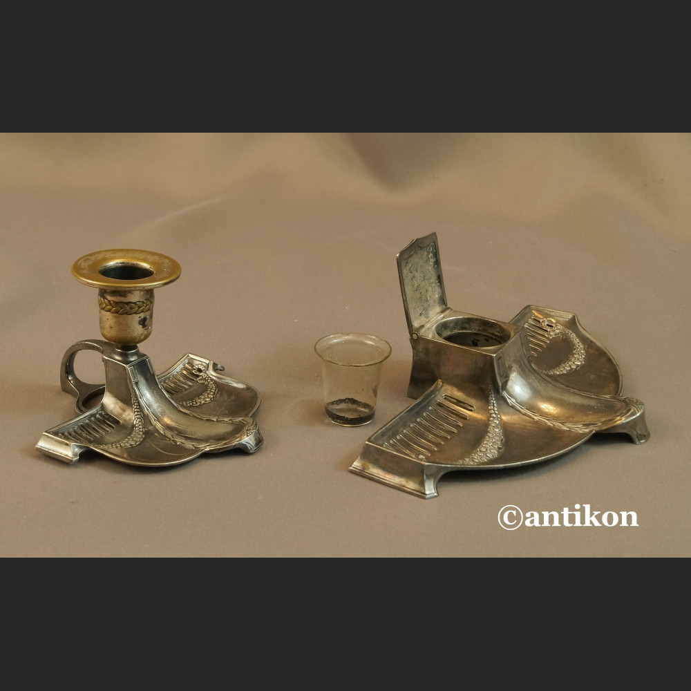 Kałamarz stary WMF secesyjny srebrzony Kałamarz stary WMF secesyjny srebrzony