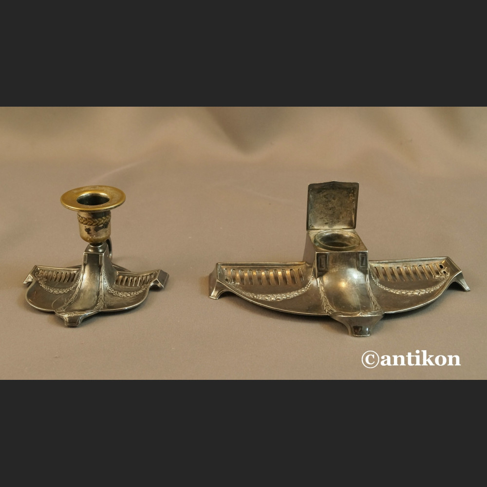 Kałamarz stary WMF secesyjny srebrzony Kałamarz stary WMF secesyjny srebrzony