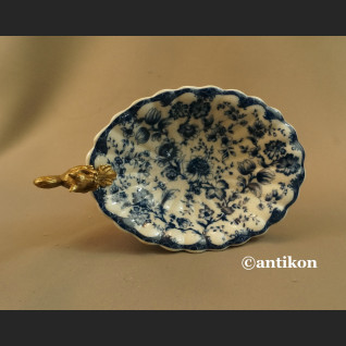 Patera do orzechów z wiewiórką wzór kobaltowy  Patera do orzechów z wiewiórką wzór kobaltowy