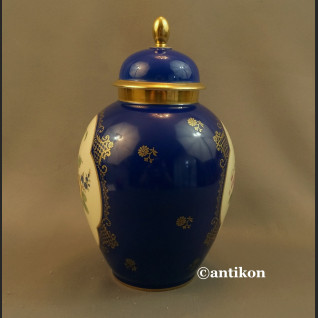 Wazon Thomas Ivory gr Rosenthal granatowa kula z pokrywą 