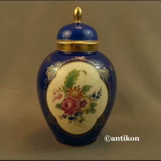 Wazon Thomas Ivory gr Rosenthal granatowa kula z pokrywą 