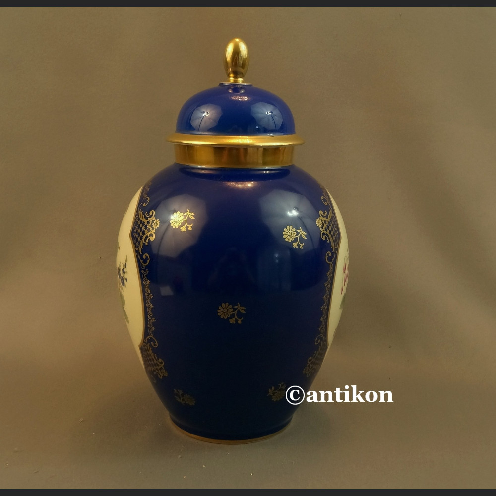 Wazon Thomas Ivory gr Rosenthal granatowa kula z pokrywą 