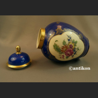 Wazon Thomas Ivory gr Rosenthal granatowa kula z pokrywą 