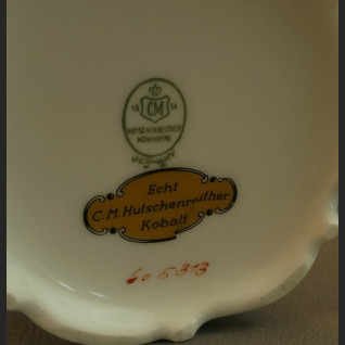 Wazon Hutschenreuther granatowy z kwiatami kobalt